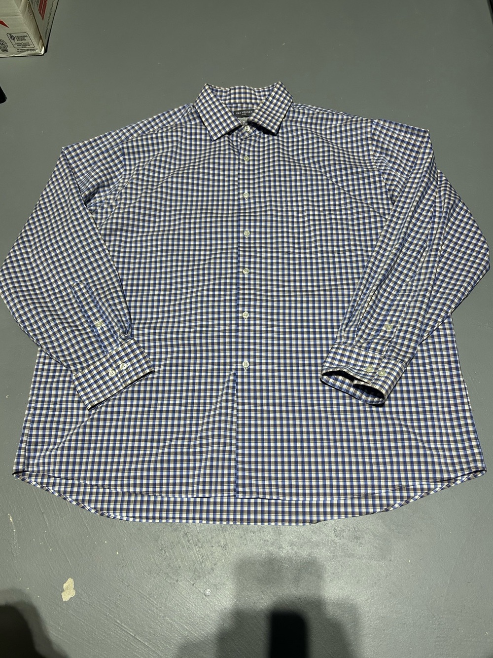 Van Heusen Flex Regular Stetch Fit Patterned Button Down Shirt (18) (34/35)